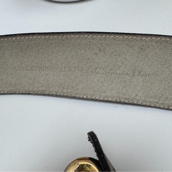 Vintage Christian Dior Leather Belt with CD Buckle - Picture 5 of 5